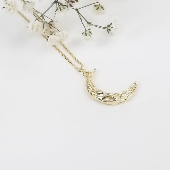 Moon Necklace| Sterling Silver - Picture 2 of 4
